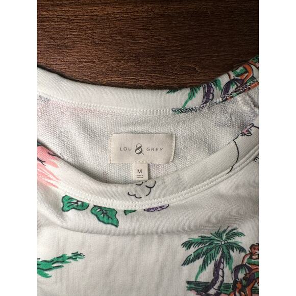 Lou & Grey St. Tropez Cozy Cotton Oversized Sweatshirt Women's medium - Picture 2 of 3